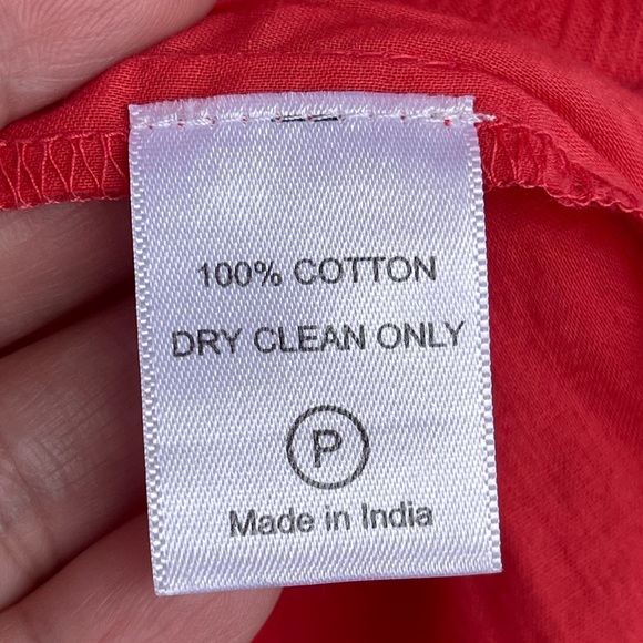 Mille resort and travel coral smocked waist button front midi skirt size medium - Picture 11 of 11